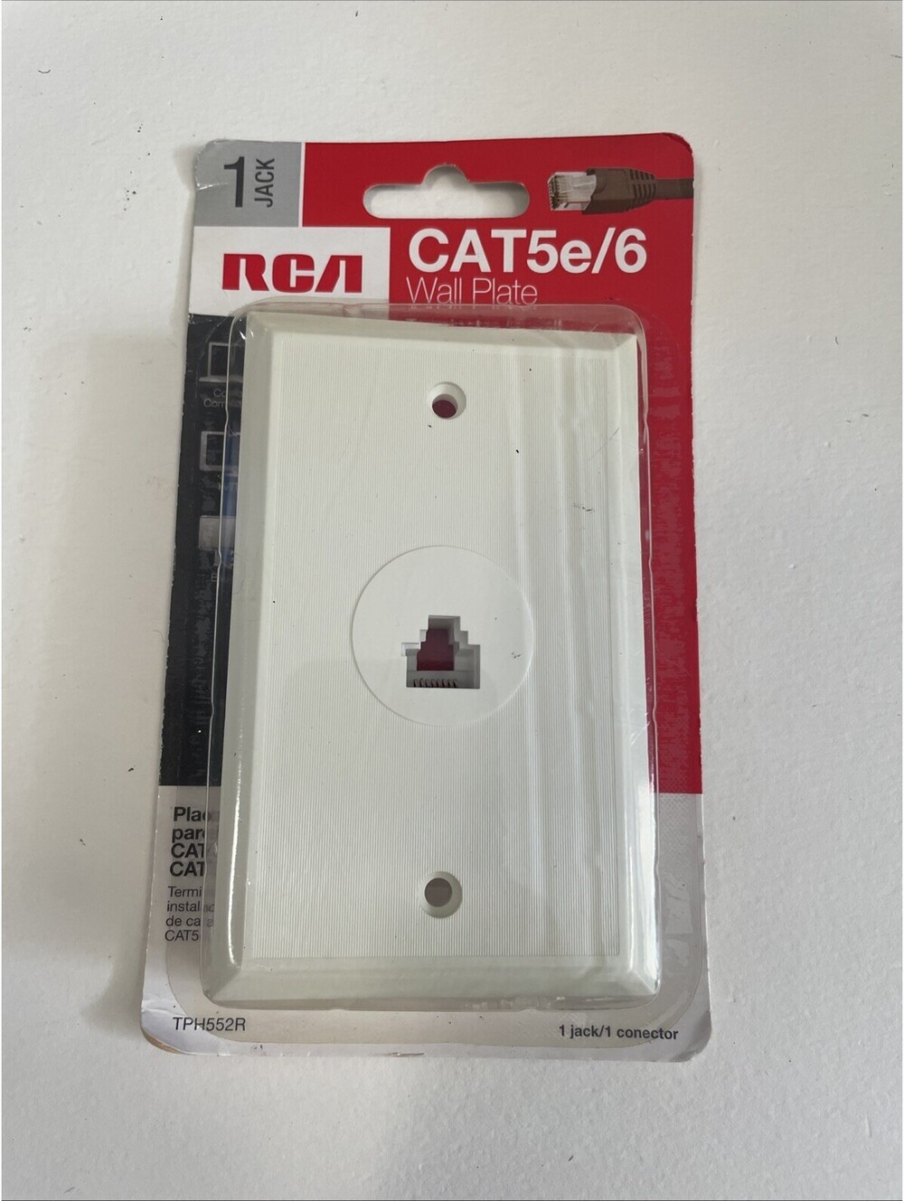 RCA CAT5e/6 Network/ Phone Wall Plate Jack New In Pack